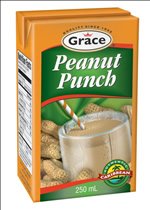 12 -Boxes of Grace Peanut Punch Authentic Caribbean 240ml Each BOX , Product of Jamaica